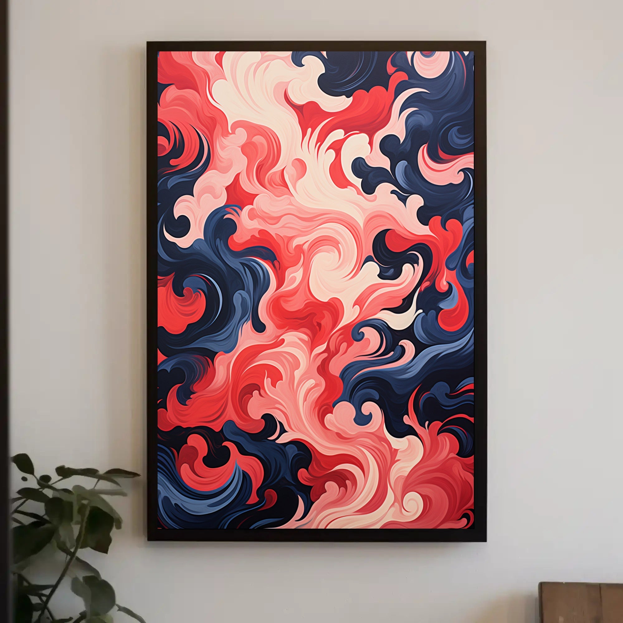 Swirling Abstract Waves Abstract Poster