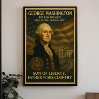 George Washington Presidential Portrait Historical Poster