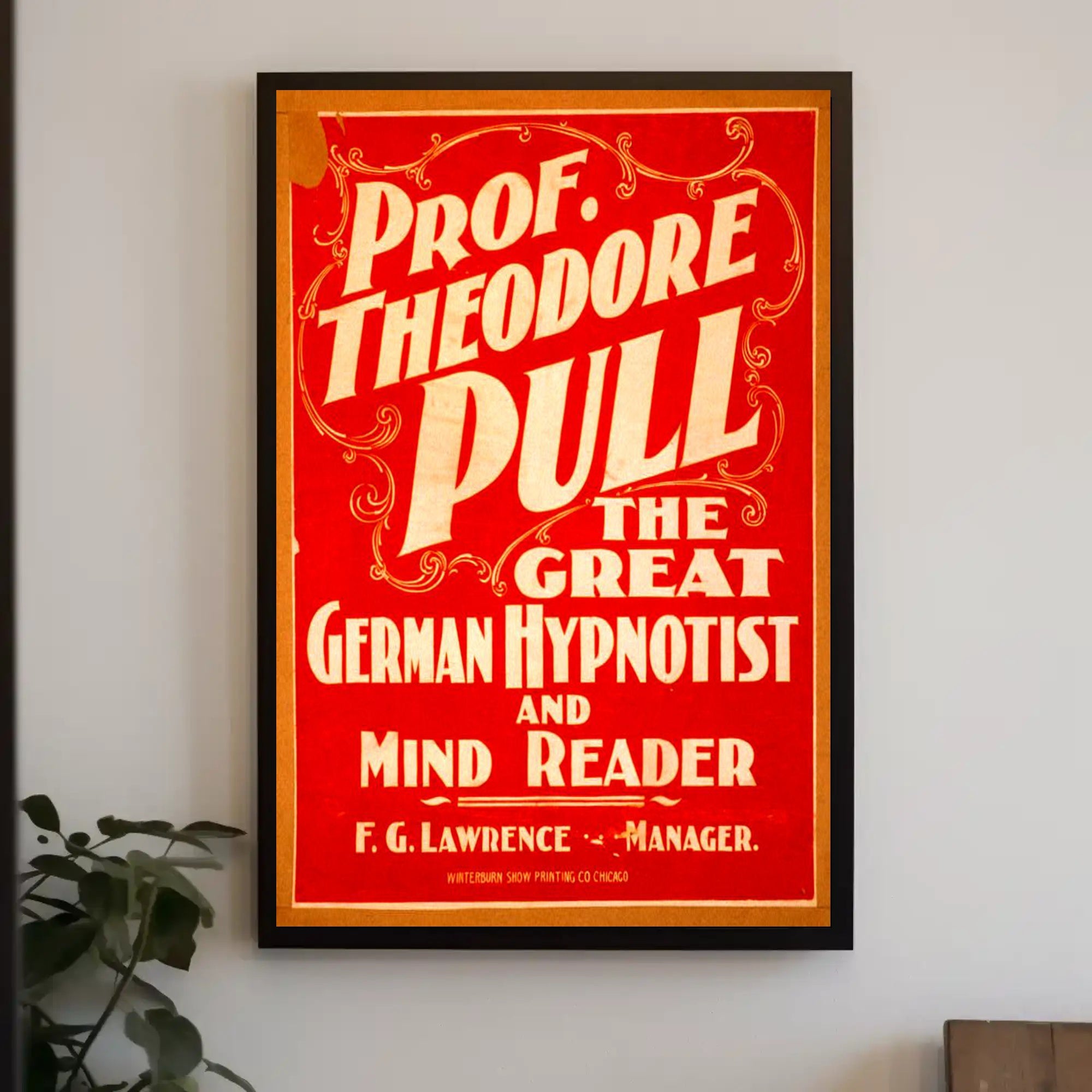 Great German Hypnotist Show Vintage Cultural or Heritage Poster