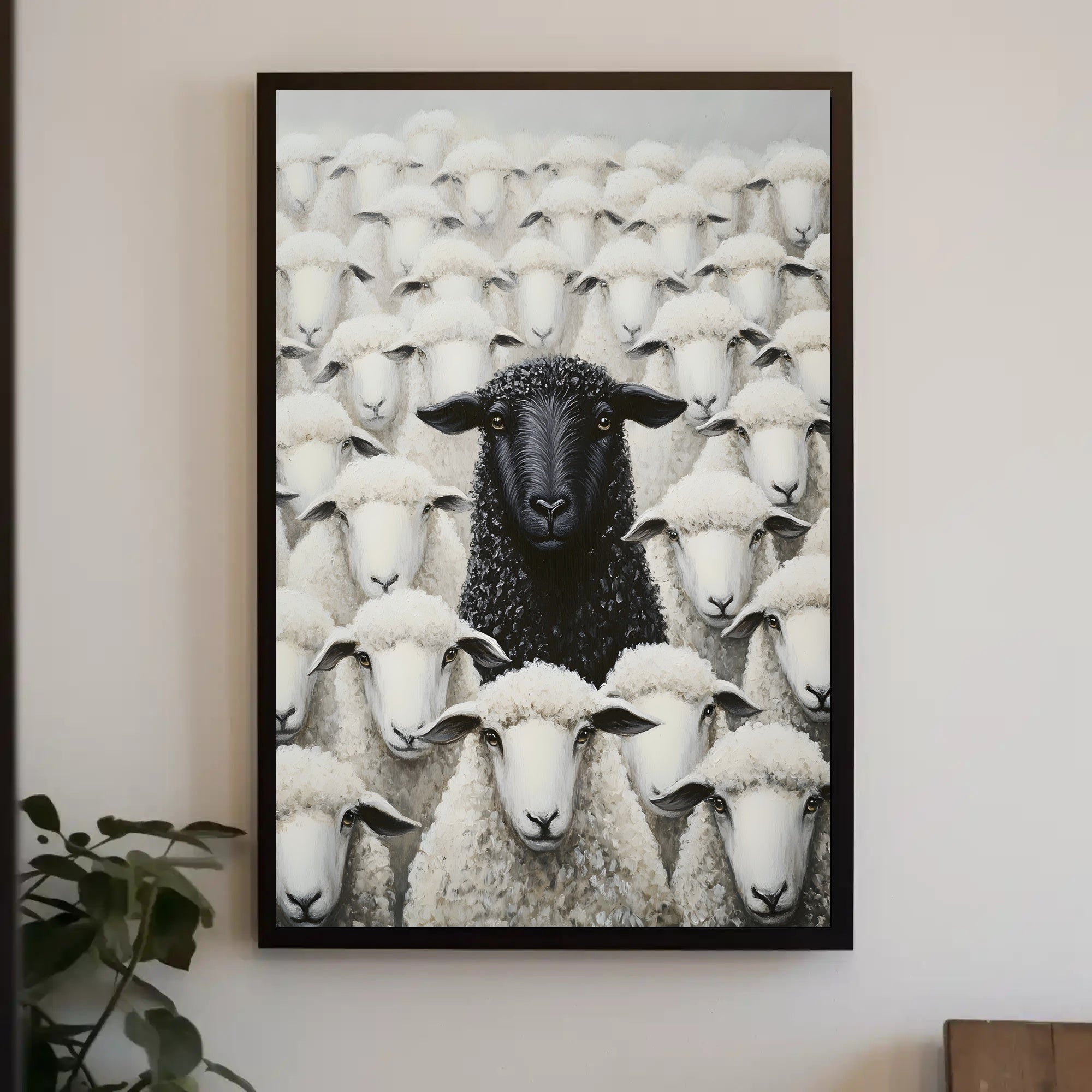 Black Sheep Poster Vintage Farm Animal Wall Art