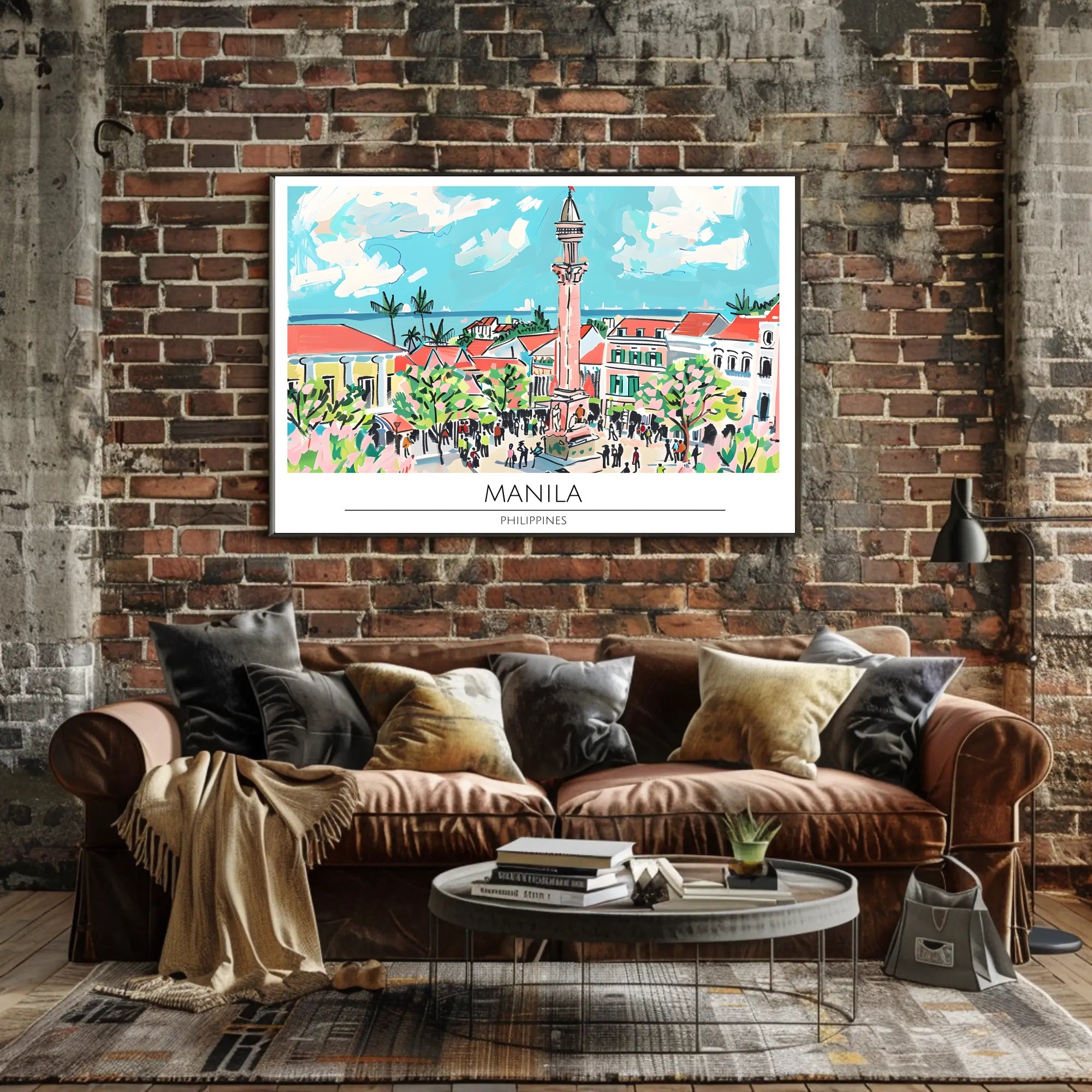 Vibrant Manila Scene Poster PosterGoat