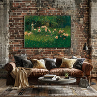 Woman in a Garden of Roses Poster