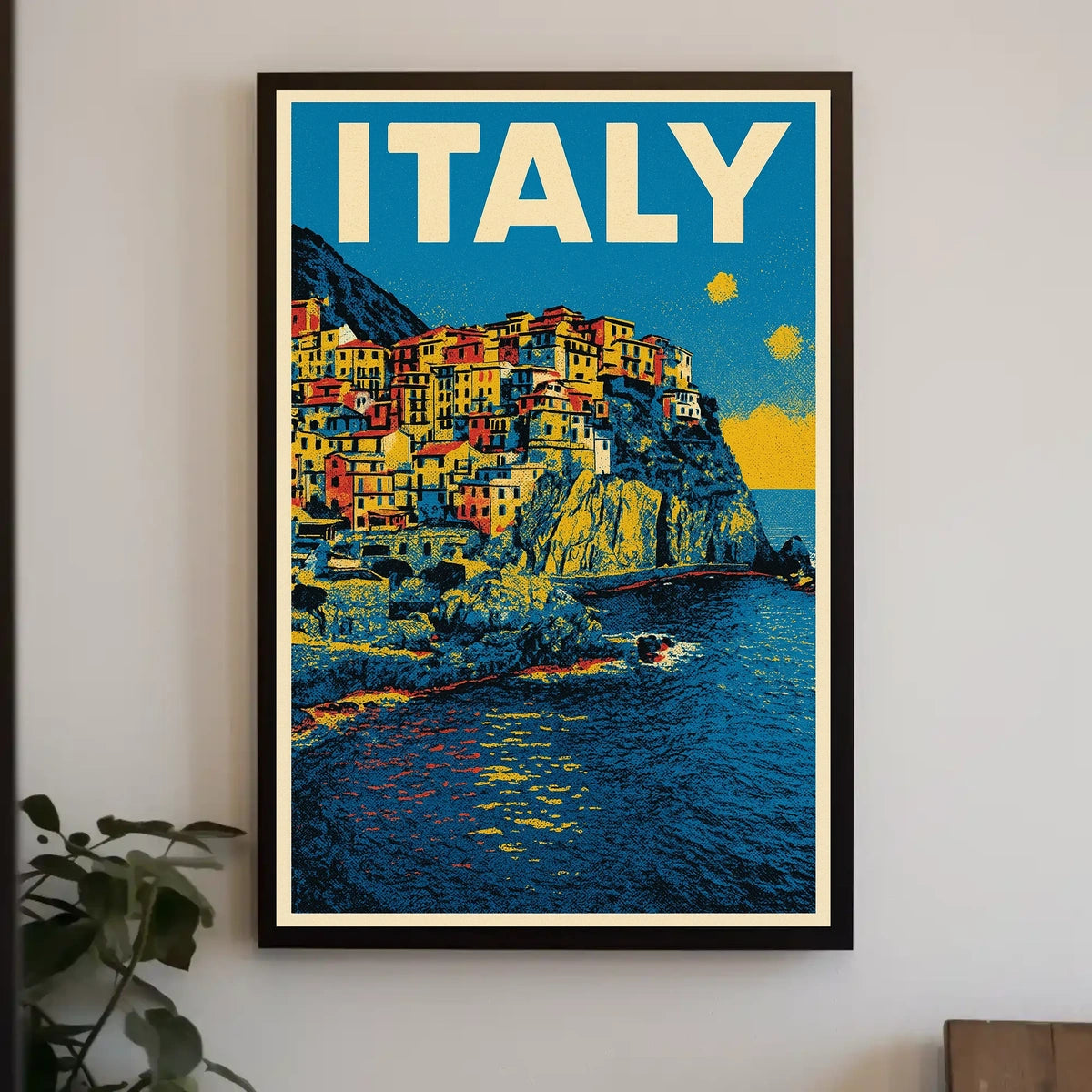 Vibrant Italy Coastline Poster