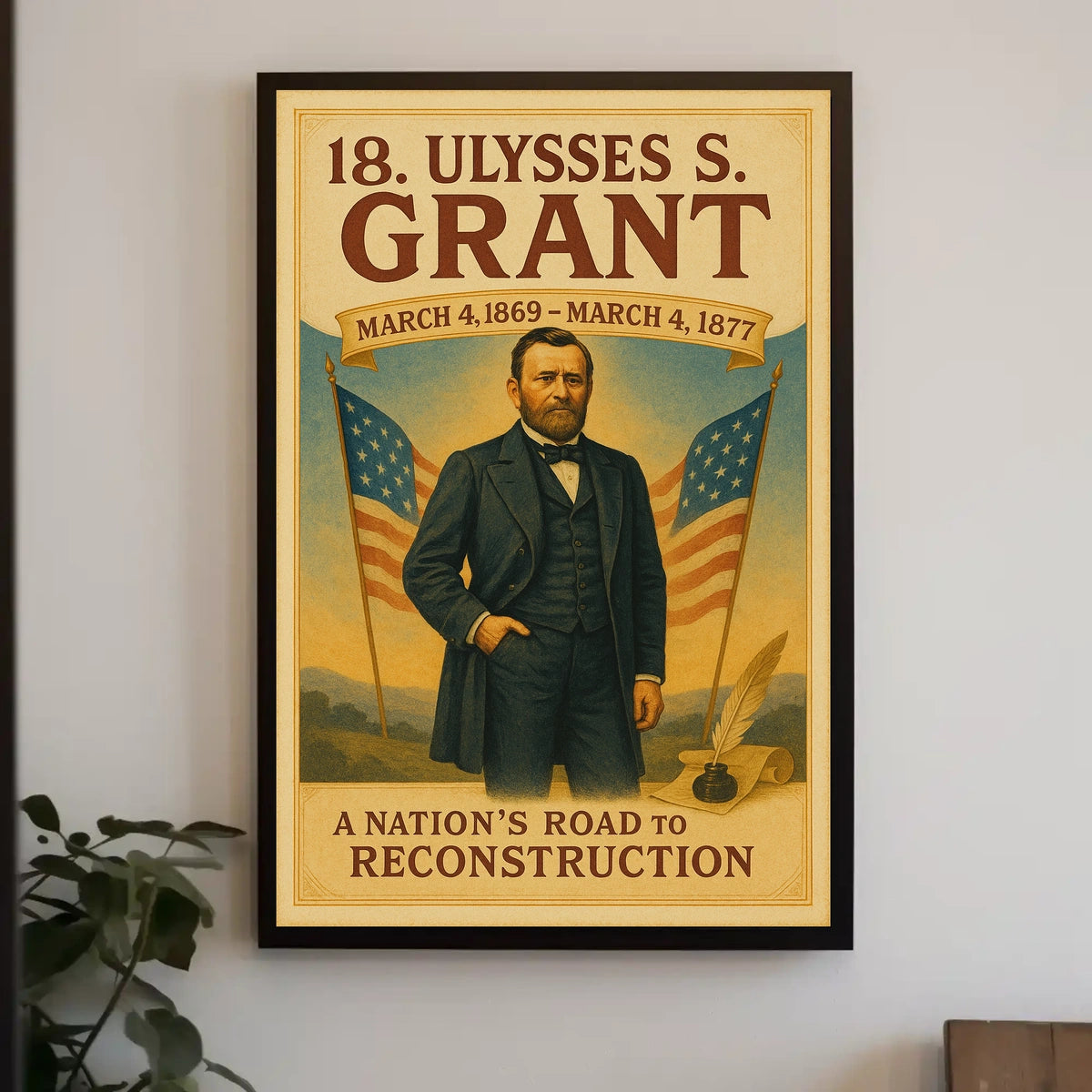 Ulysses S. Grant 18Th President Poster