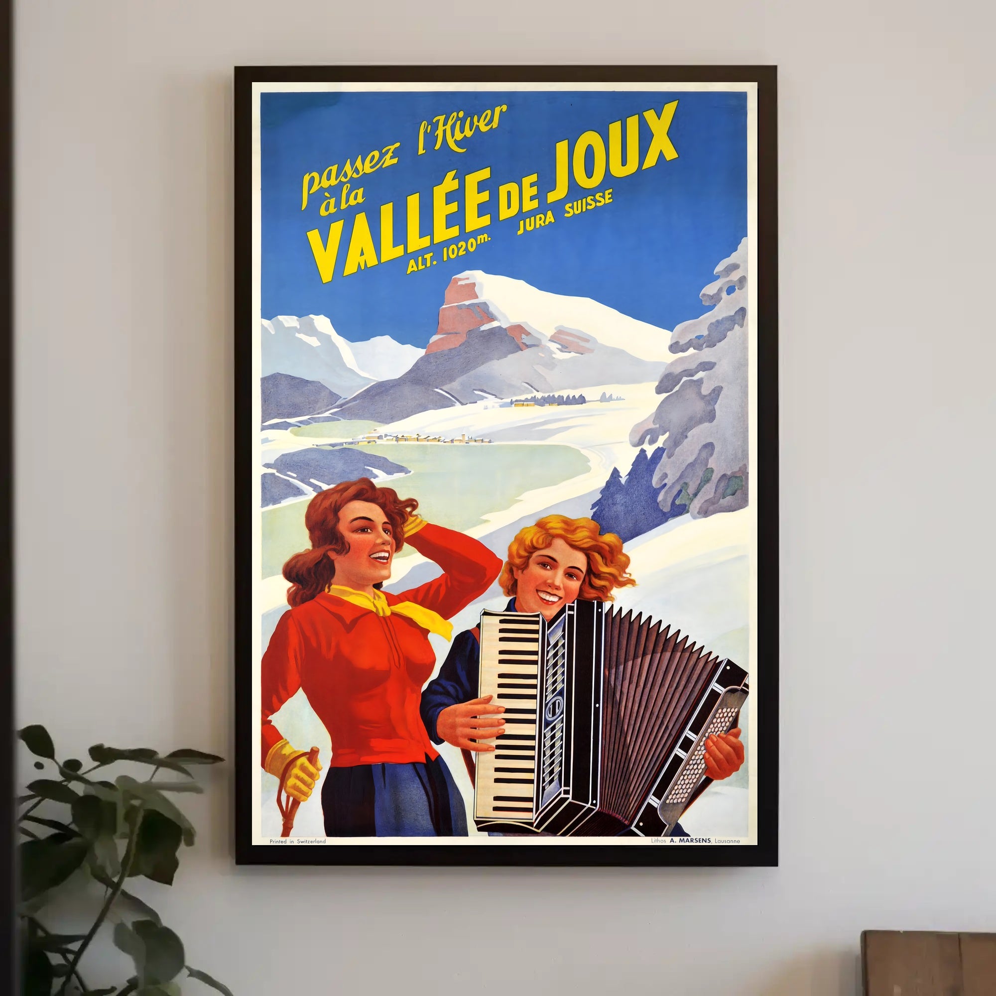 Winter in VallΓ©e de Joux Poster PosterGoat
