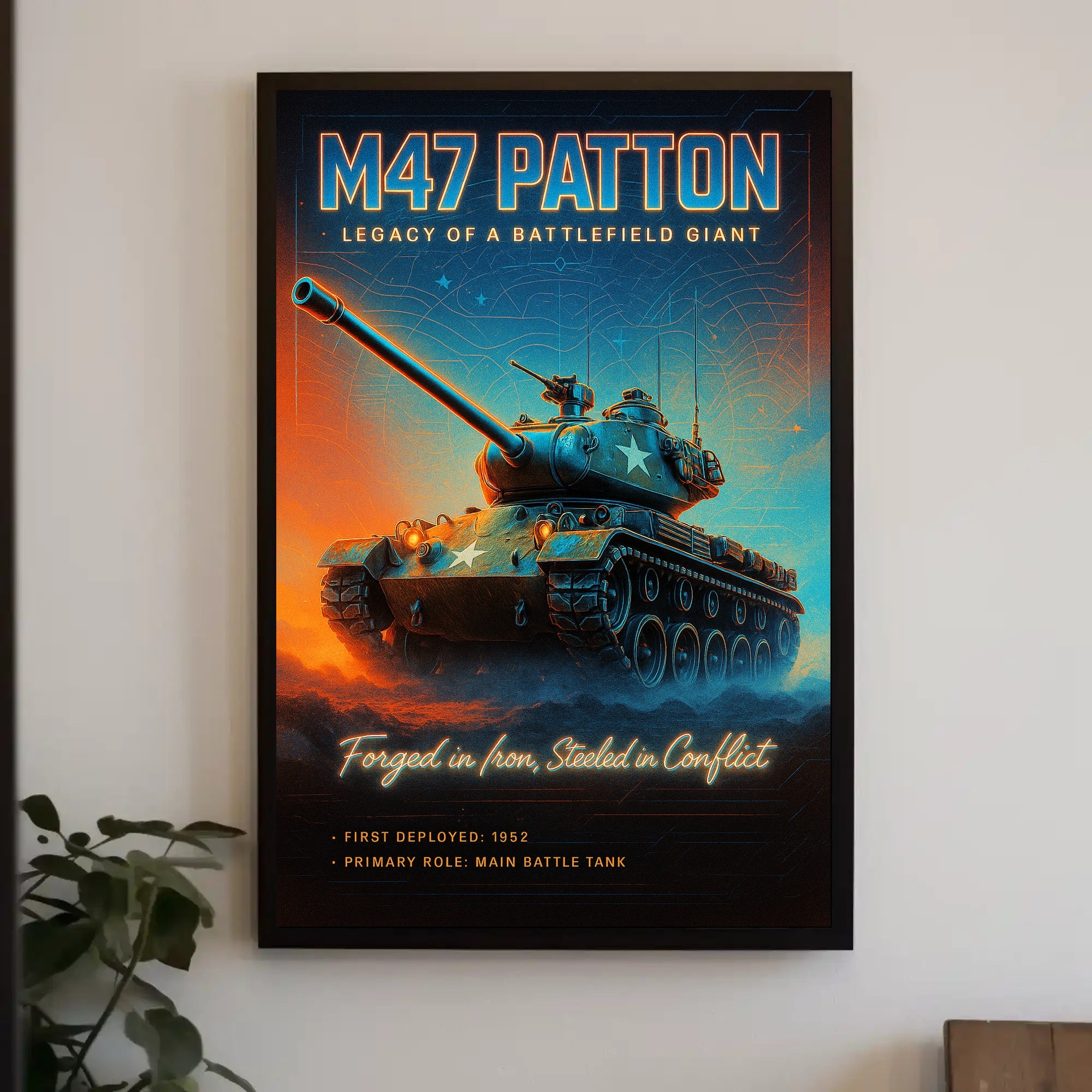 M47 Patton Legacy of a Battlefield Giant Poster PosterGoat