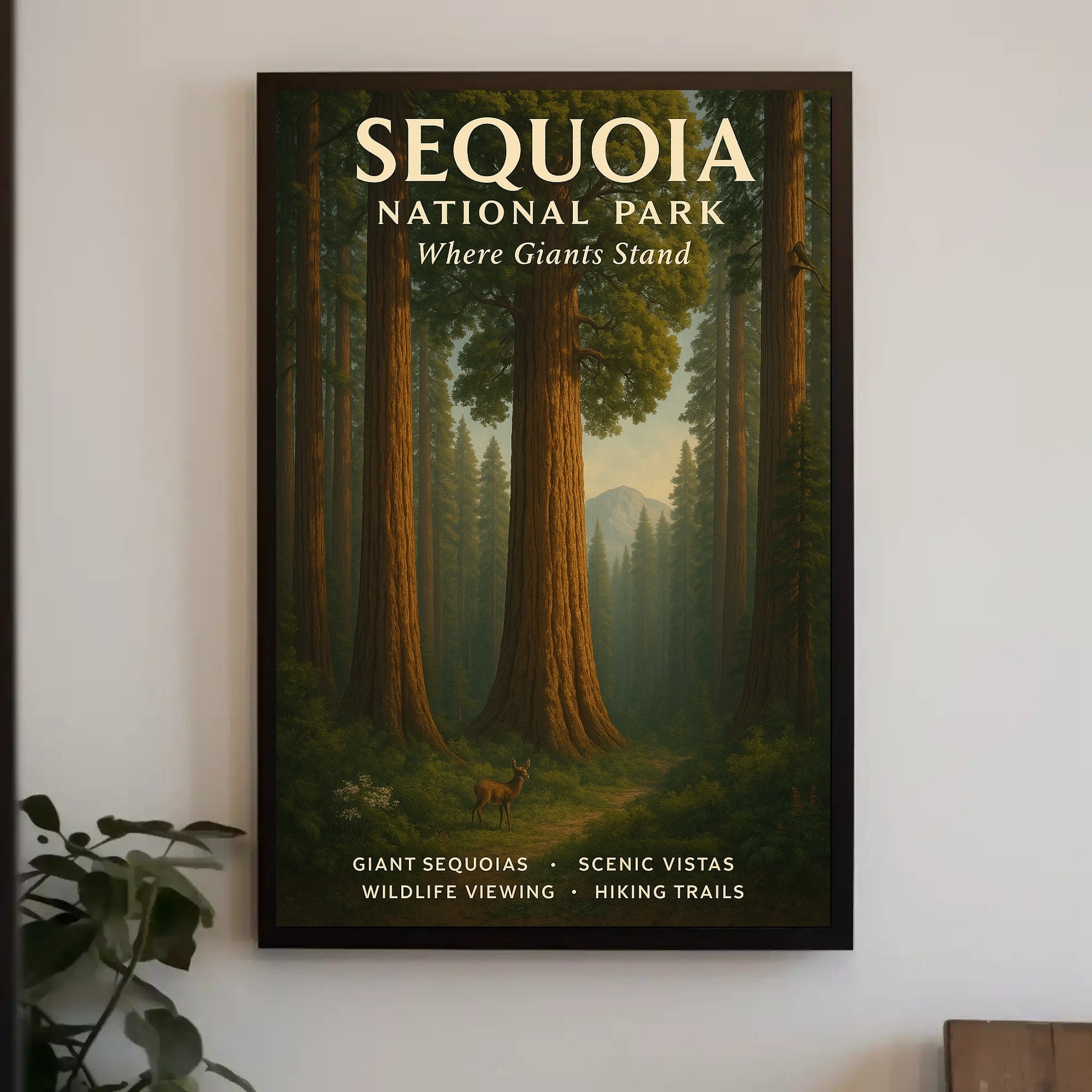 Sequoia National Park Where Giants Stand Poster