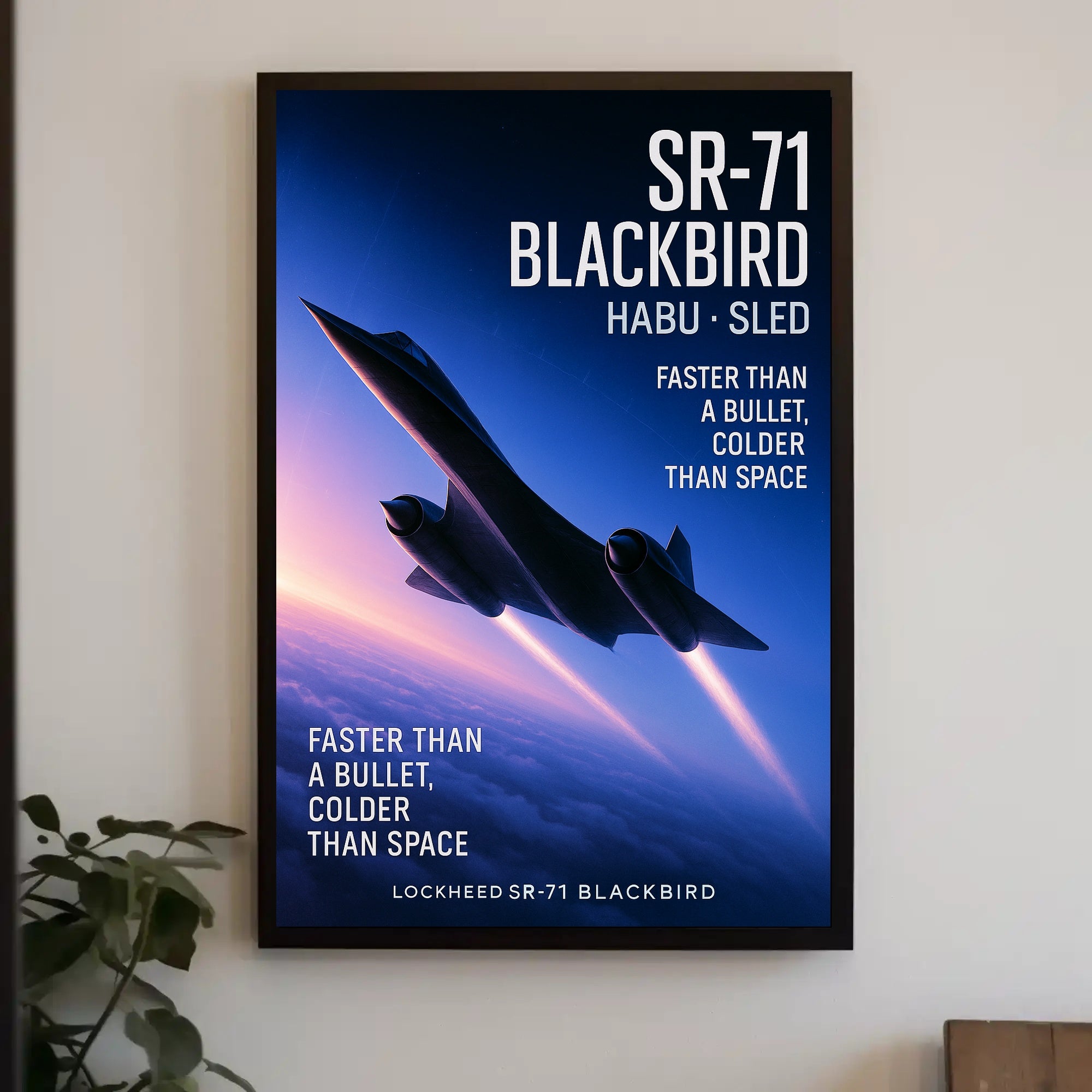 Lockheed SR-71 Blackbird Habu Sled Poster PosterGoat