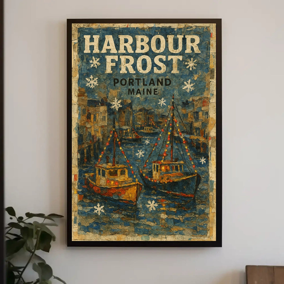 Harbour Frost Portland Maine Poster