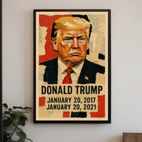 Donald Trump 45th President of the United States Layered paper Collage Poster