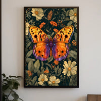 Vibrant Butterfly Garden Art: Abstract or Artistic Poster