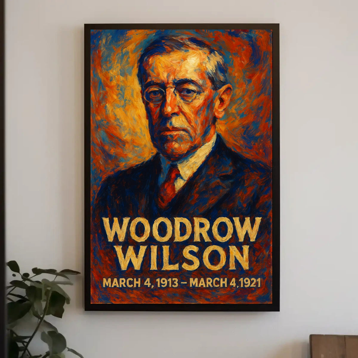 Woodrow Wilson Presidential Portrait Poster