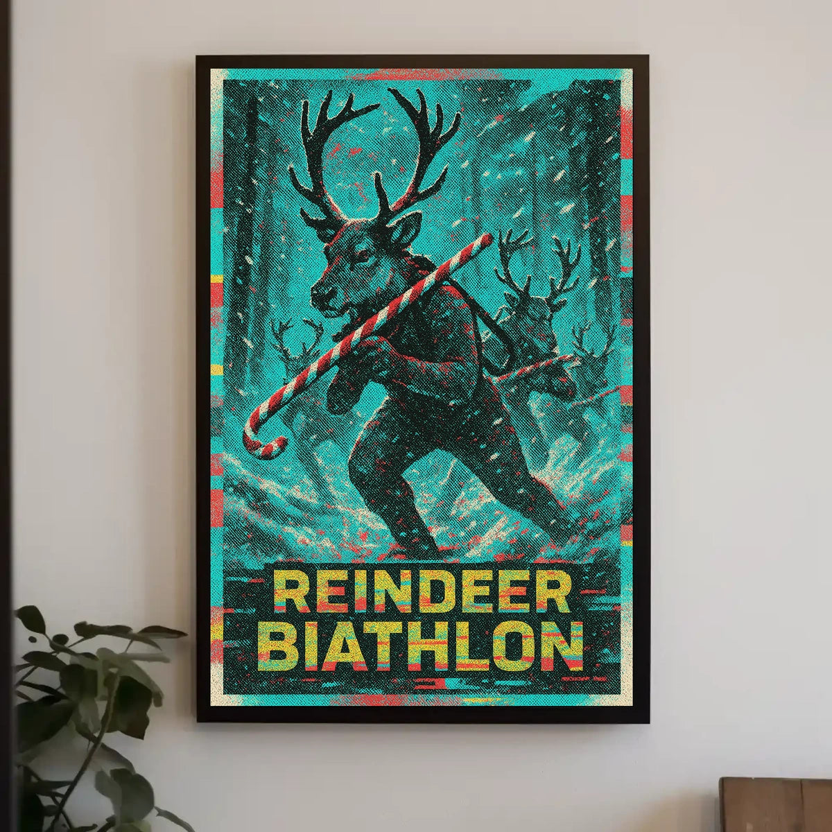 Reindeer Biathlon Poster