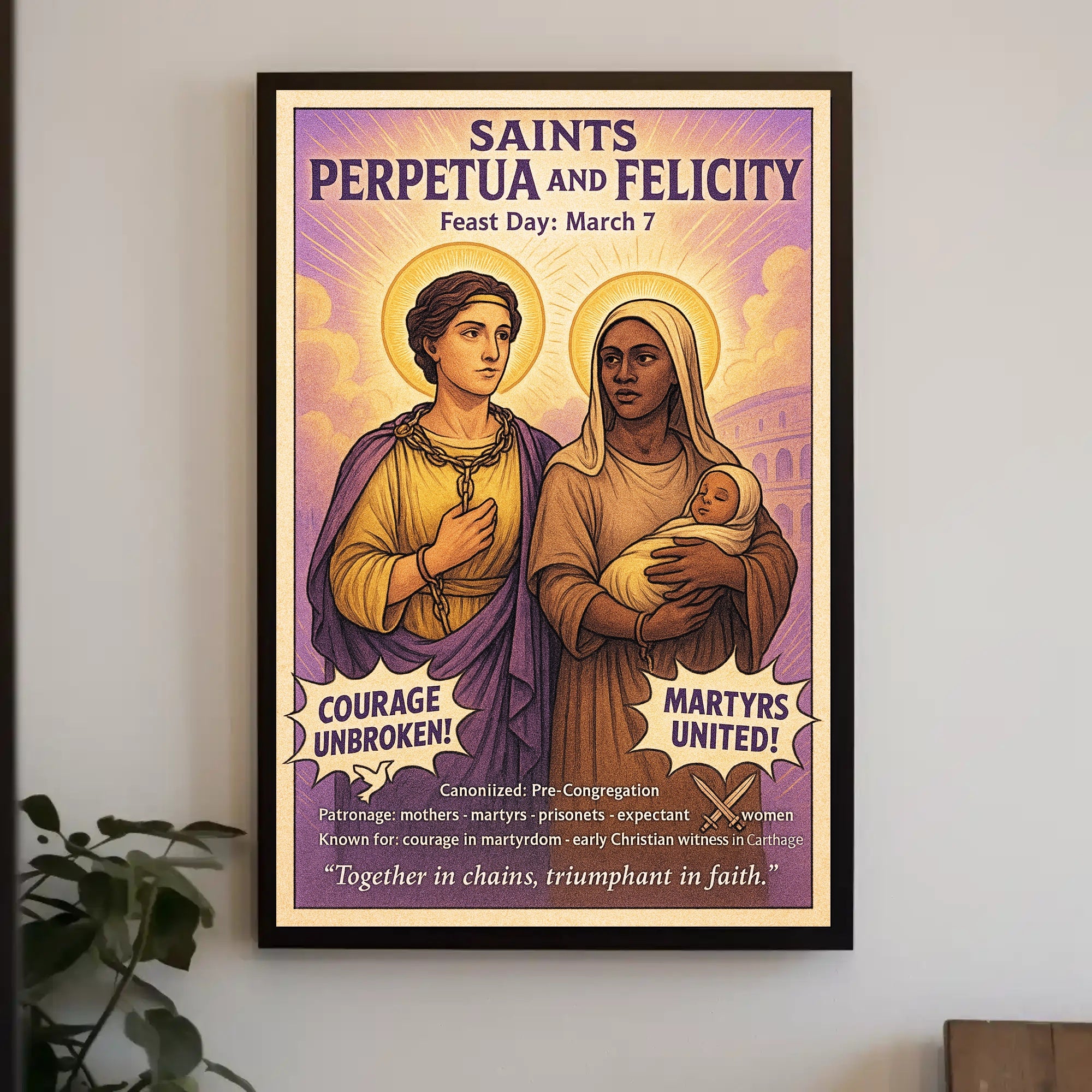Saints Perpetua and Felicity Poster PosterGoat