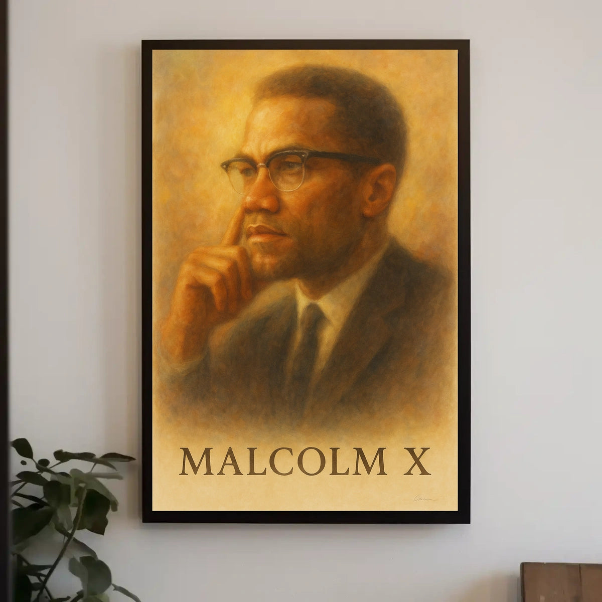 Malcolm X Portrait Poster