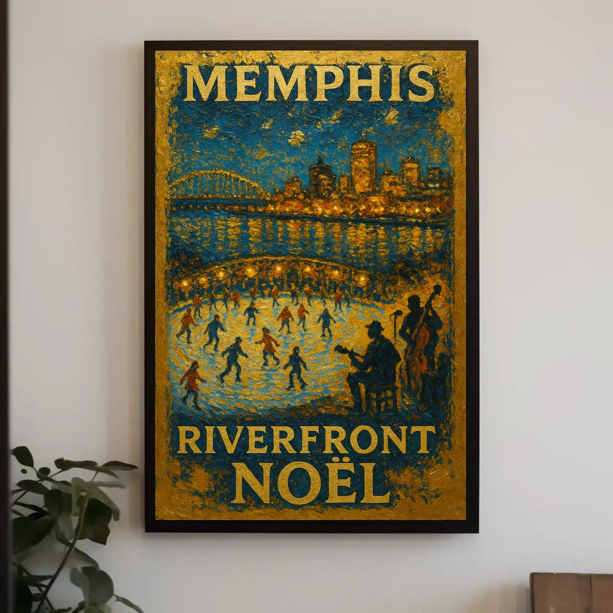 Memphis Riverfront Noël Poster