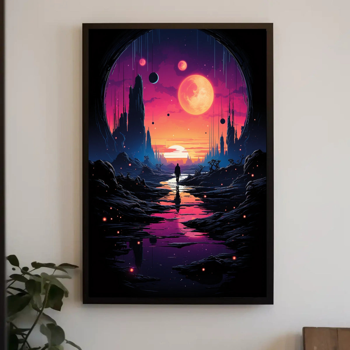 Celestial Fantasy Realm Surreal Art Poster