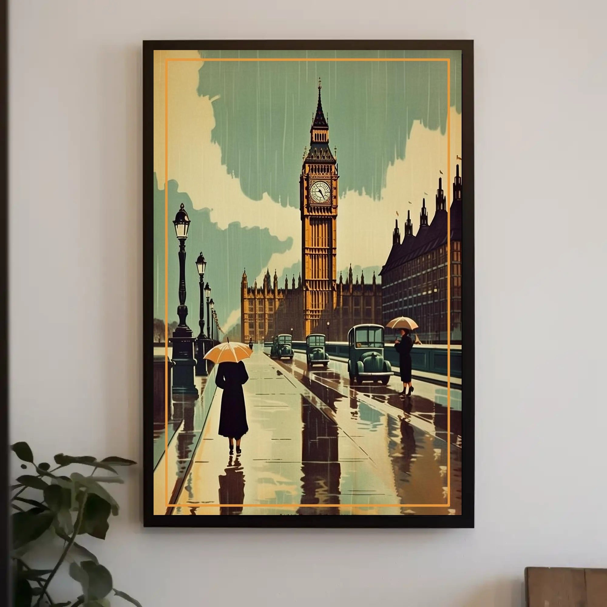 Rainy Day in London Poster