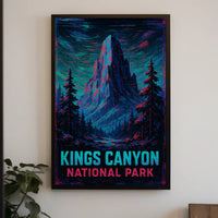 Kings Canyon National Park Scenic Wilderness Vintage Timeless Majestic Wanderlust Decor Wall Art Poster