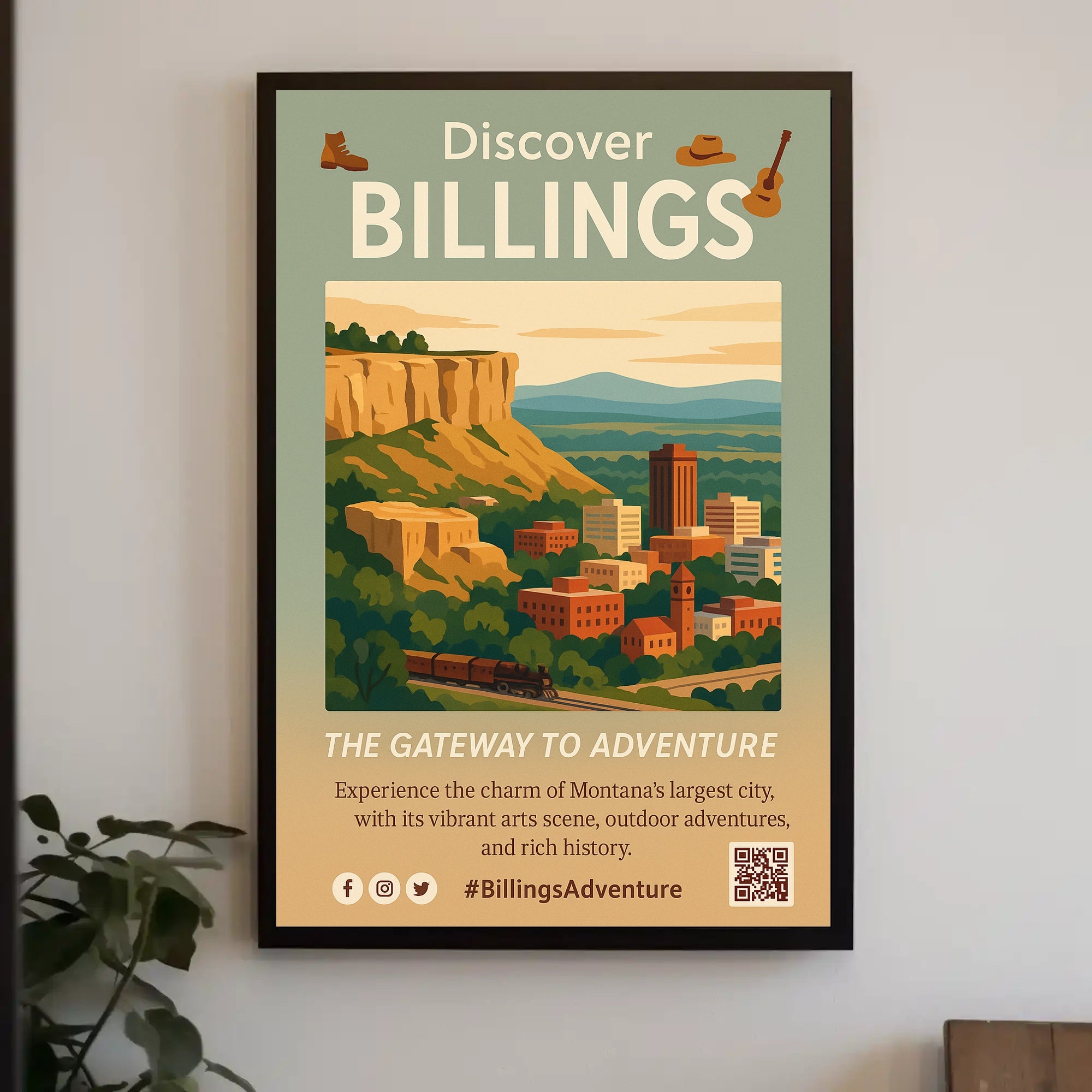 Billings Adventure Travel Poster PosterGoat