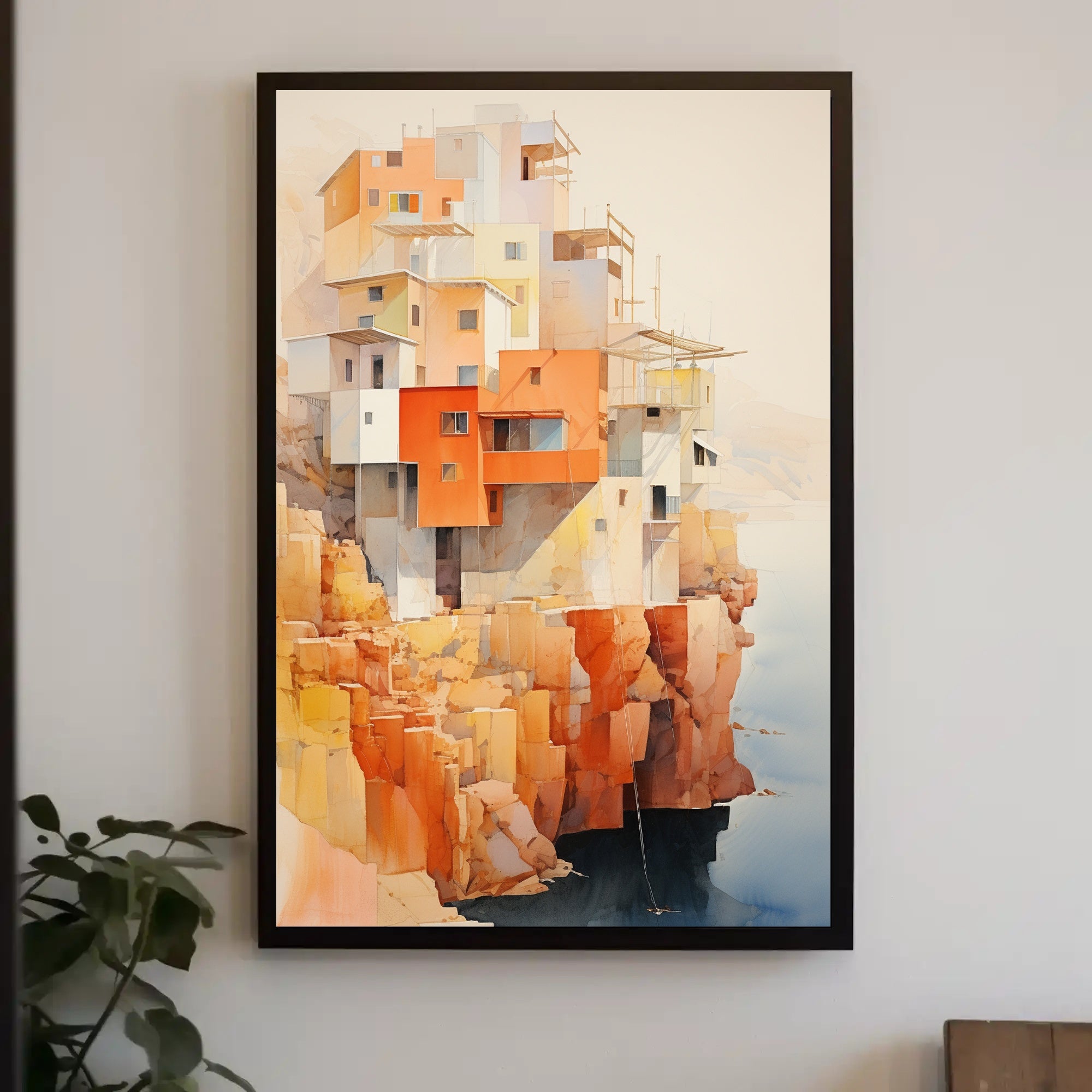 Cliffside Architecture Poster