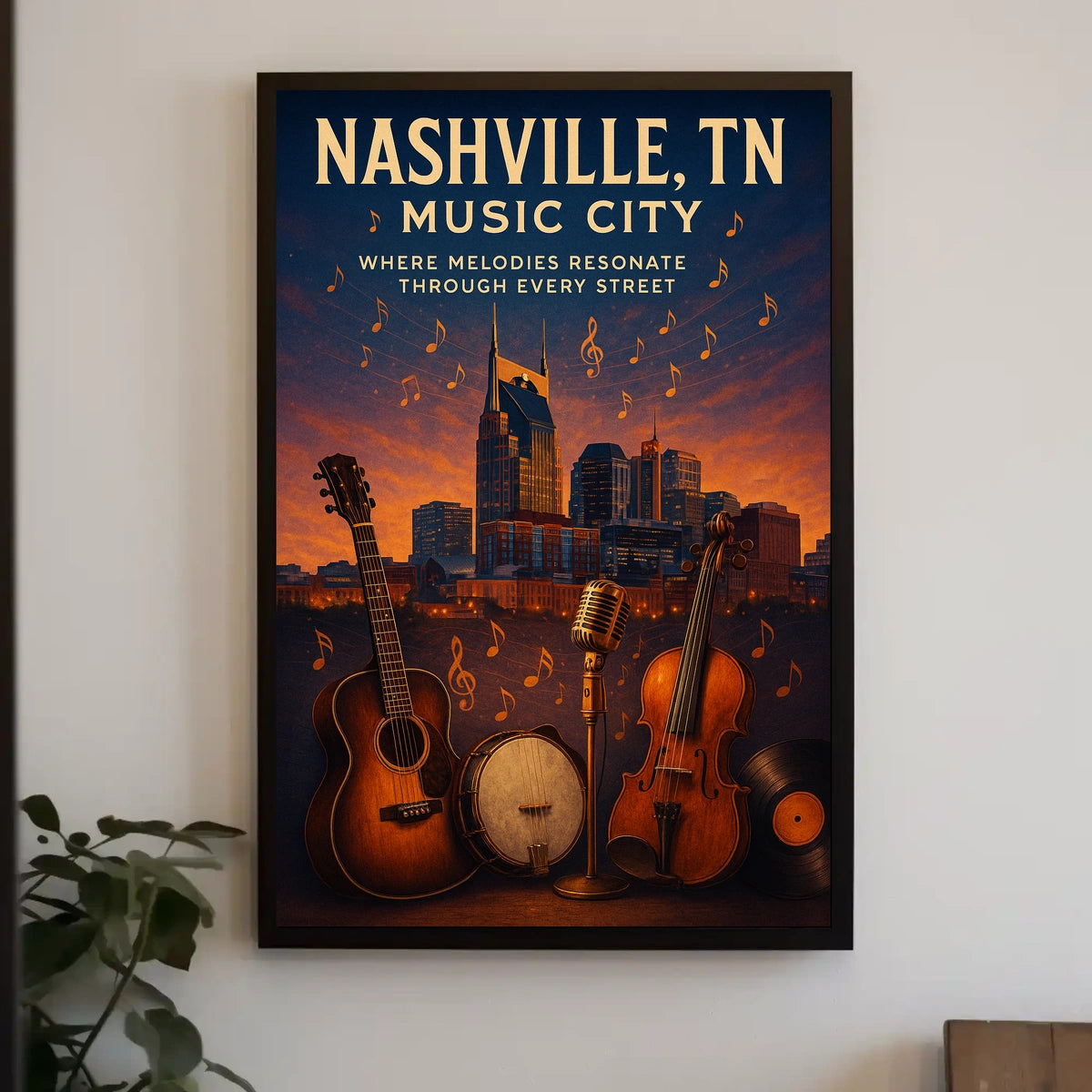 Nashville Music City Poster