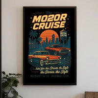 The Motor Cruise Vintage Car Urban or Cityscape Poster