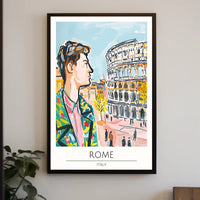 Contemporary Rome Illustration Poster PosterGoat