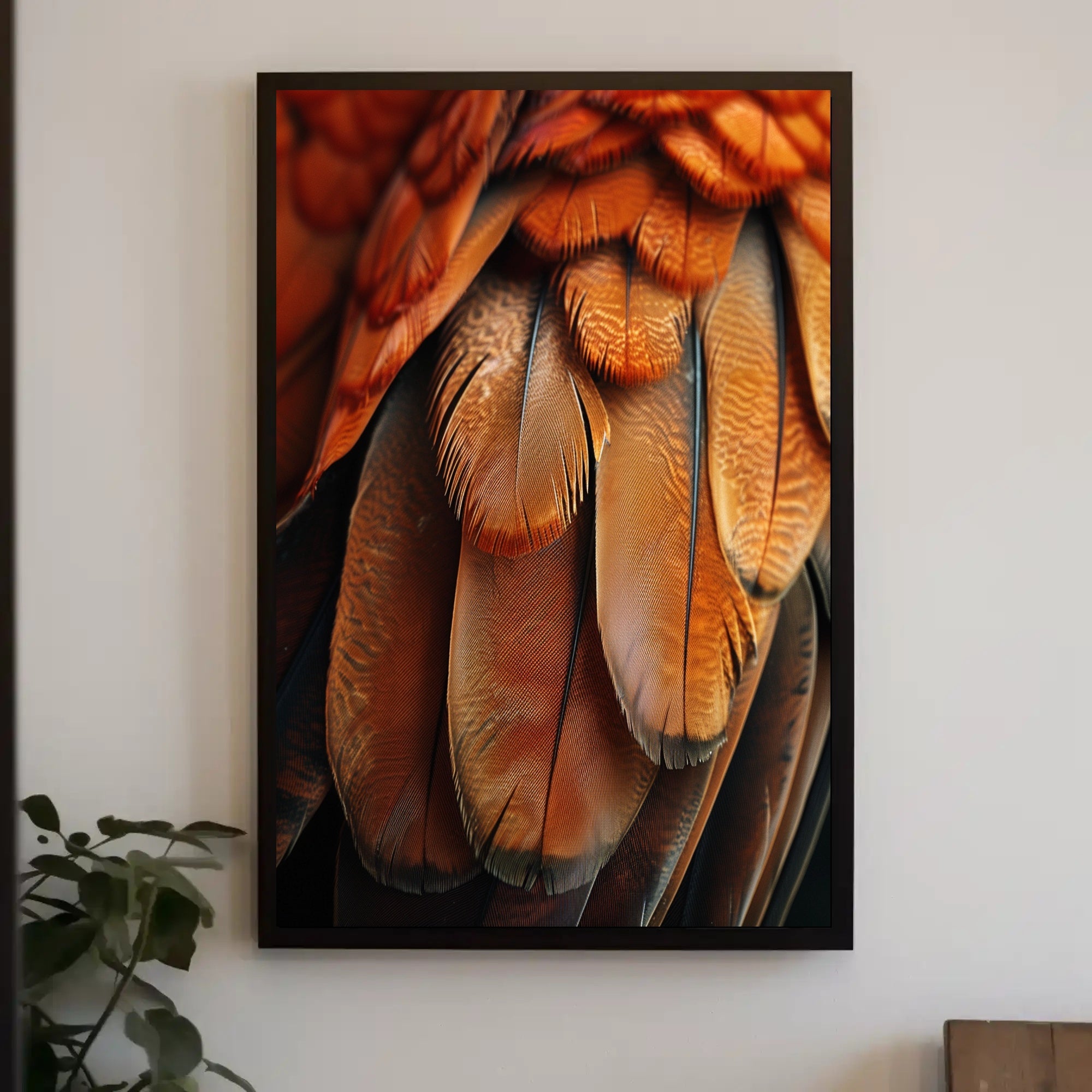 Bird Feather Textures Photorealistic Nature Art Poster PosterGoat