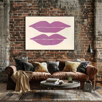 Purple Lips Art Poster