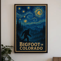 Bigfoot in Colorado: Artistic Mythology Poster PosterGoat