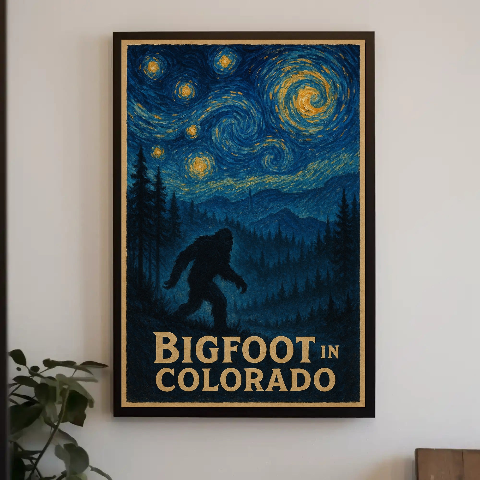 Bigfoot in Colorado: Artistic Mythology Poster PosterGoat