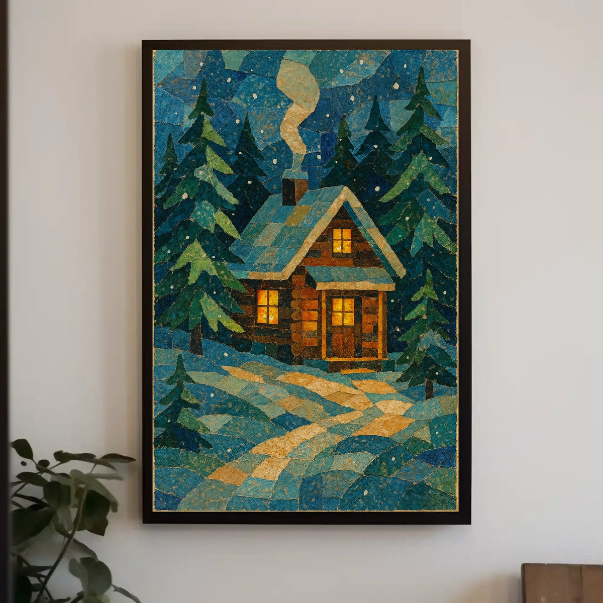 Cozy Winter Cabin Poster