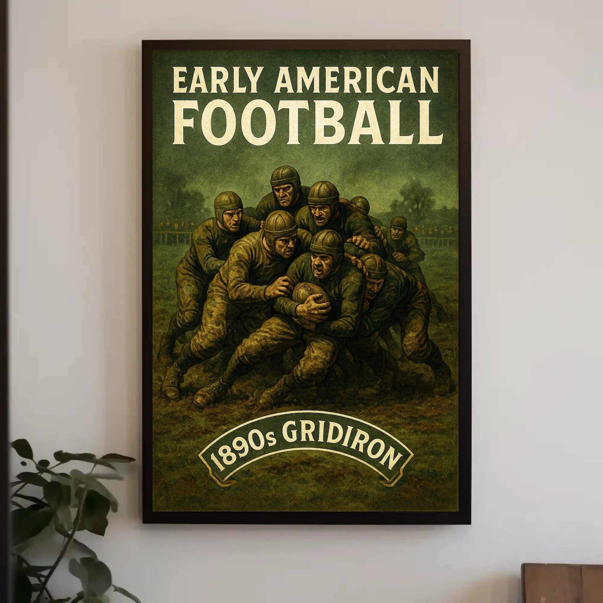 Early American Football 1890s Gridiron Poster PosterGoat