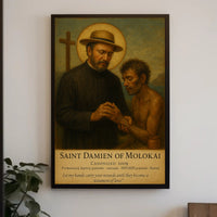 Saint Damien Reverent Compassion Cultural or Heritage Poster