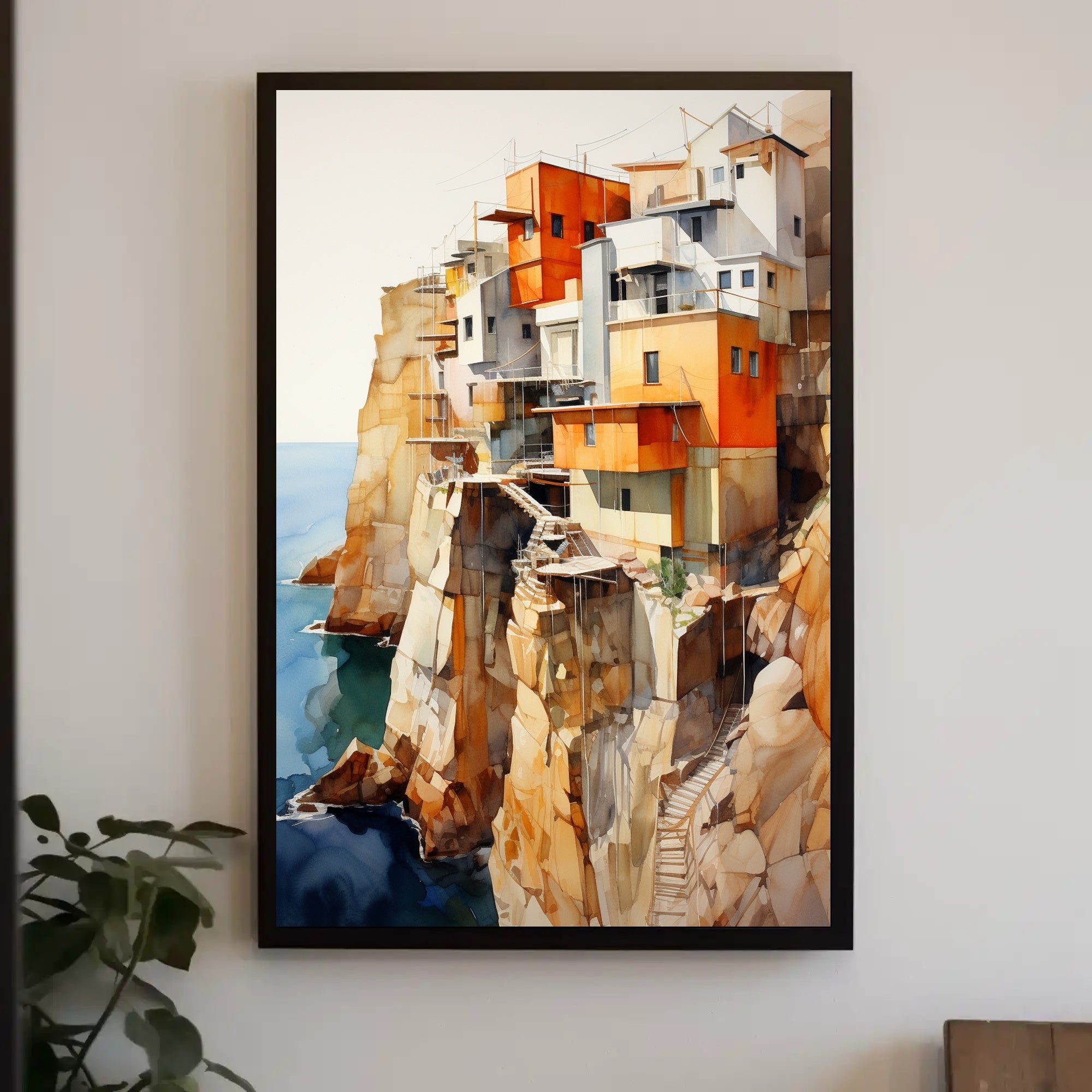 Cliffside Abodes Poster