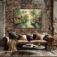 Tropical Tranquility: Southeast Asian Waterway Poster