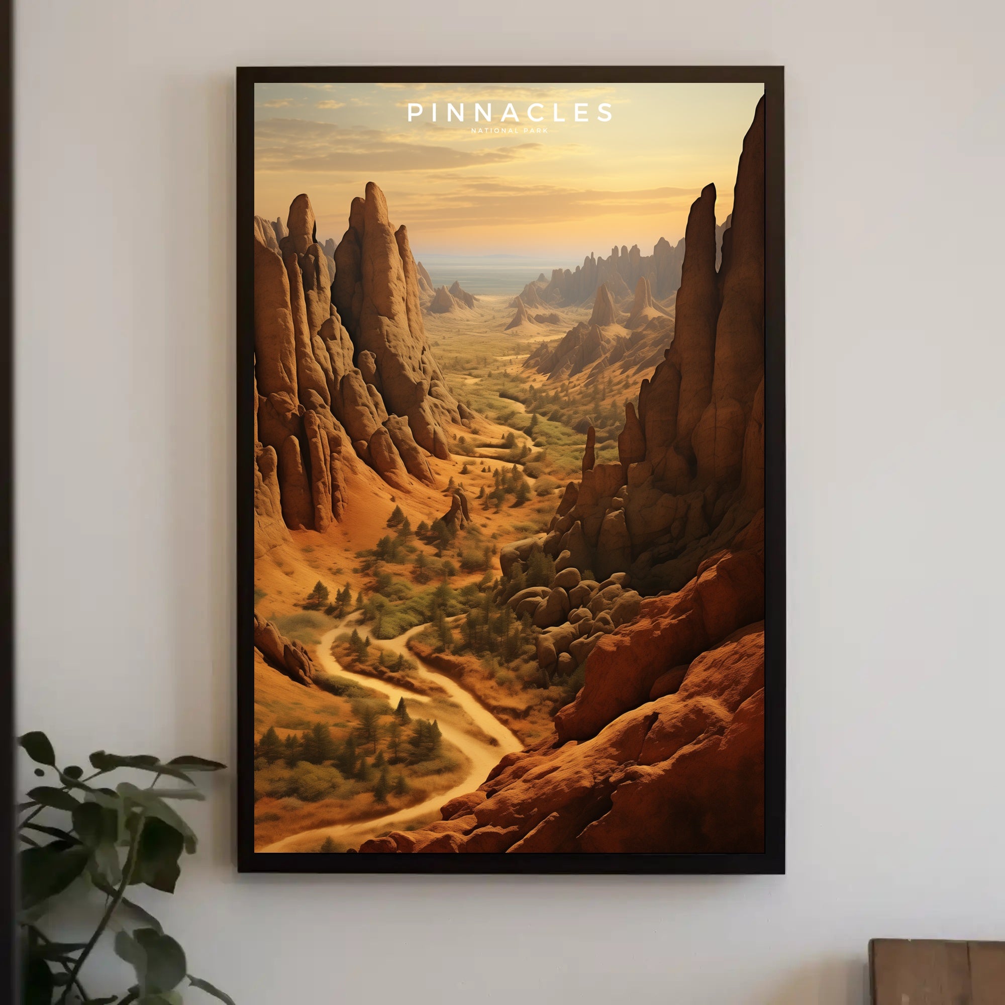 Pinnacles National Park Travel Poster Vintage Print