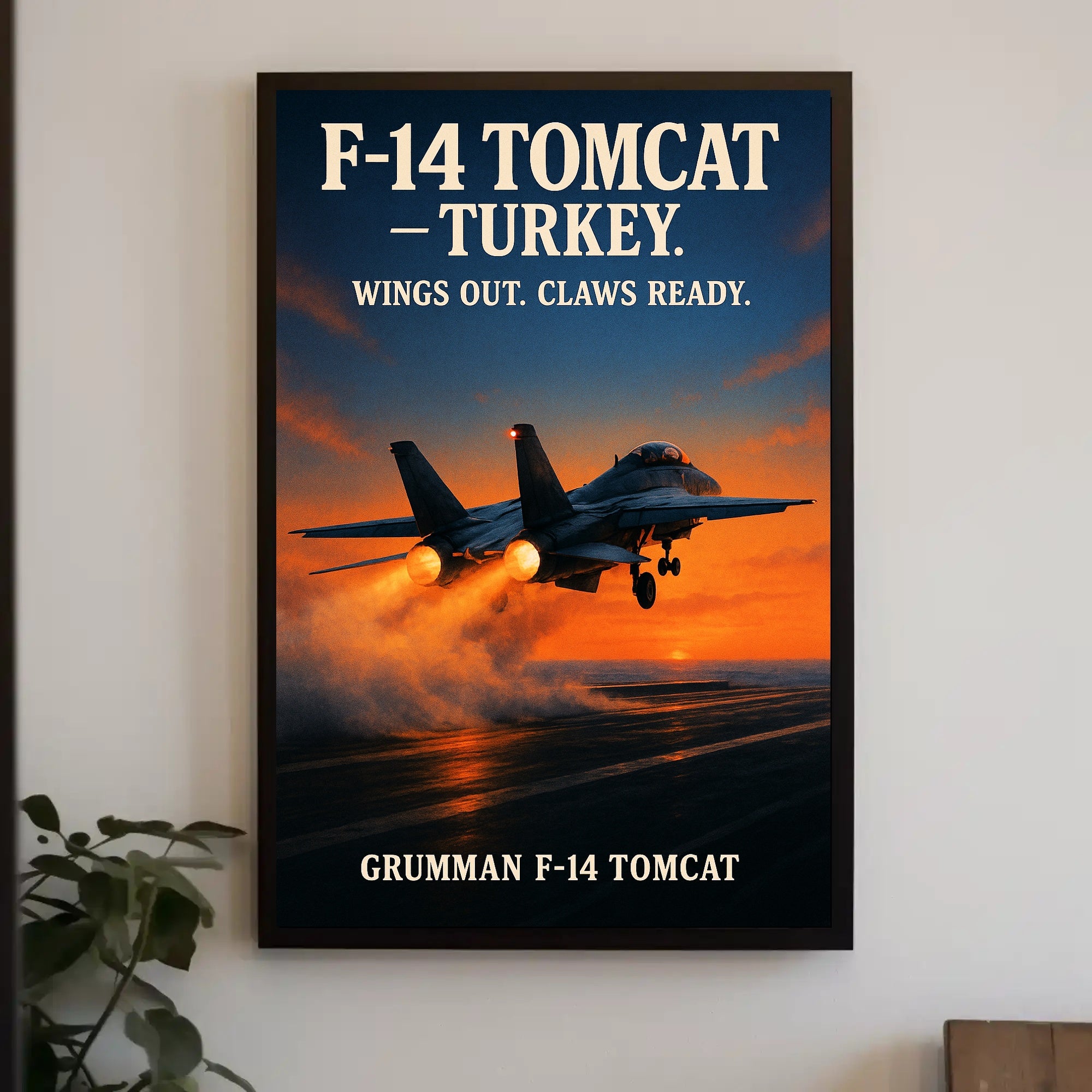 Grumman F-14 Tomcat Wings Out, Claws Ready Poster PosterGoat