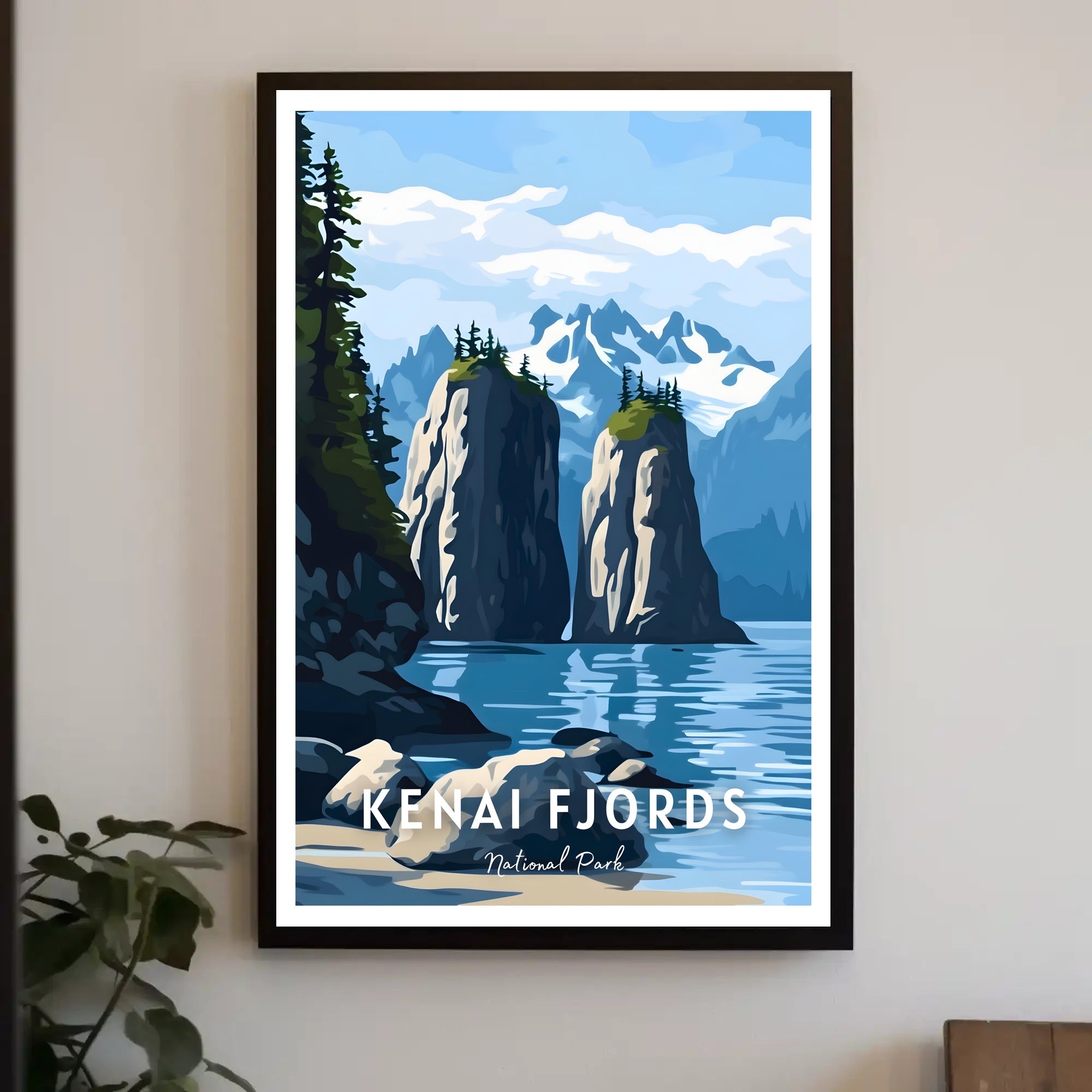 Kenai Fjords Poster Scenic Travel Landscape Wall Art