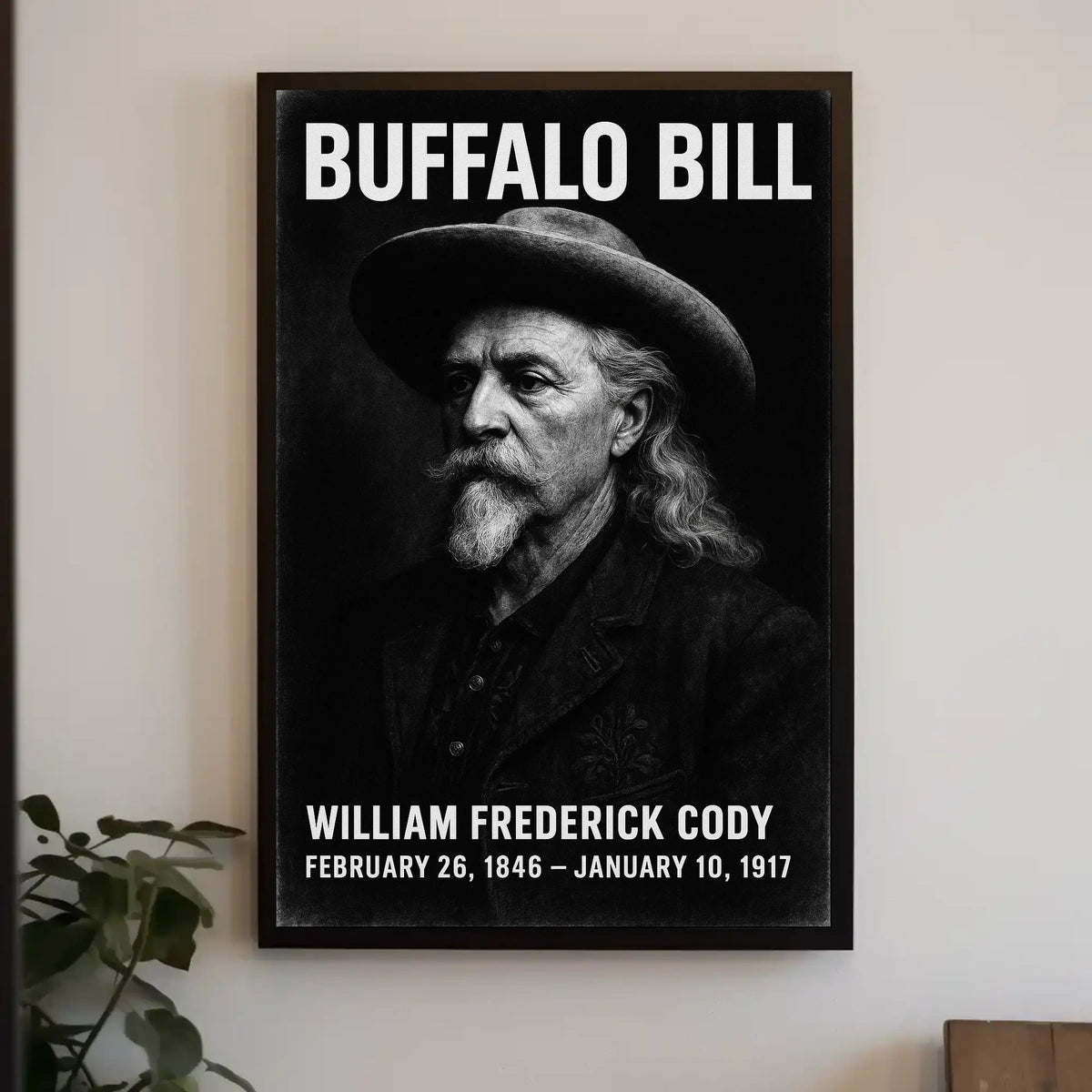 Buffalo Bill Western Historical Portrait Poster
