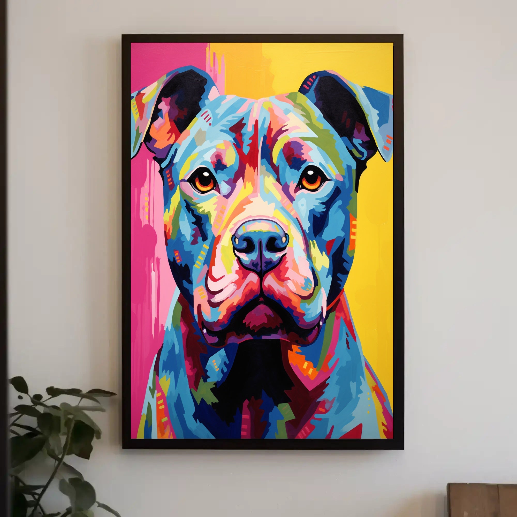 Vibrant Canine Portrait Poster