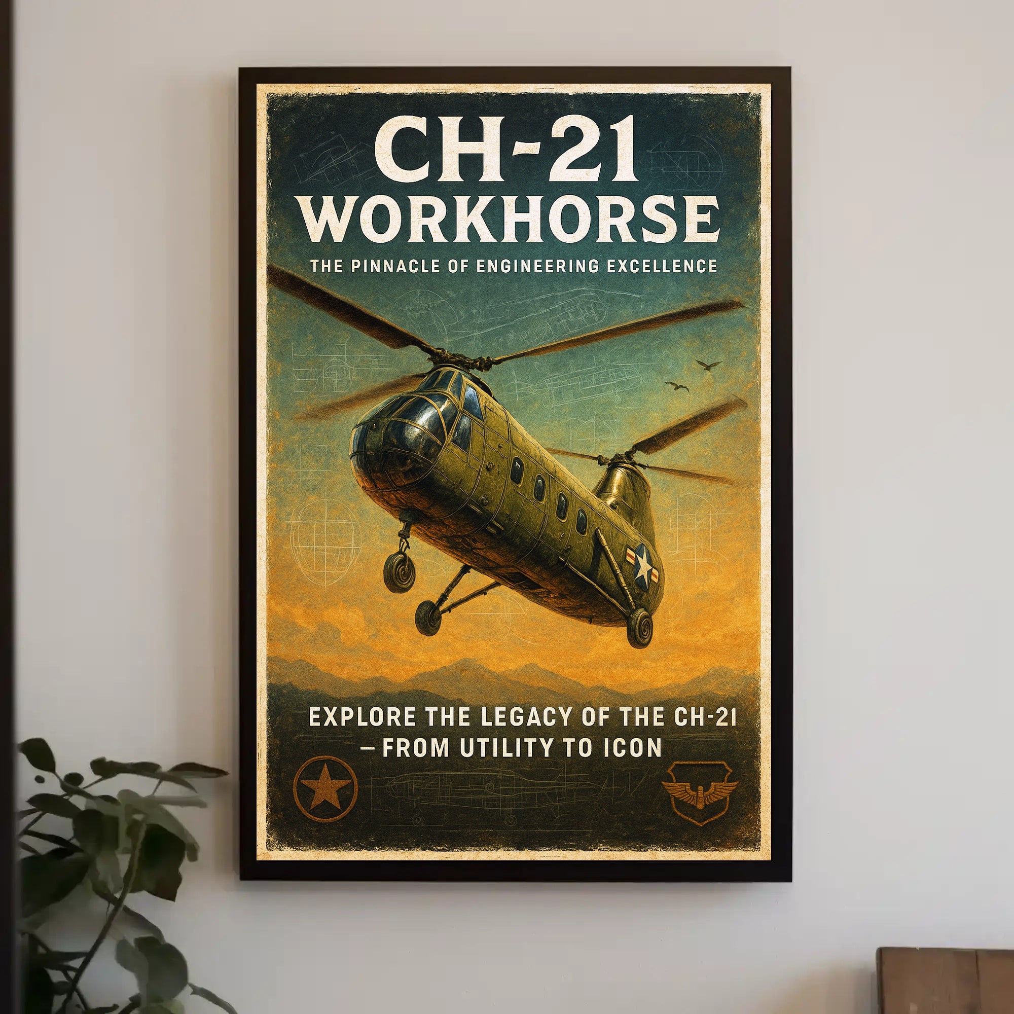 CH-21 Workhorse Engineering Excellence Poster PosterGoat