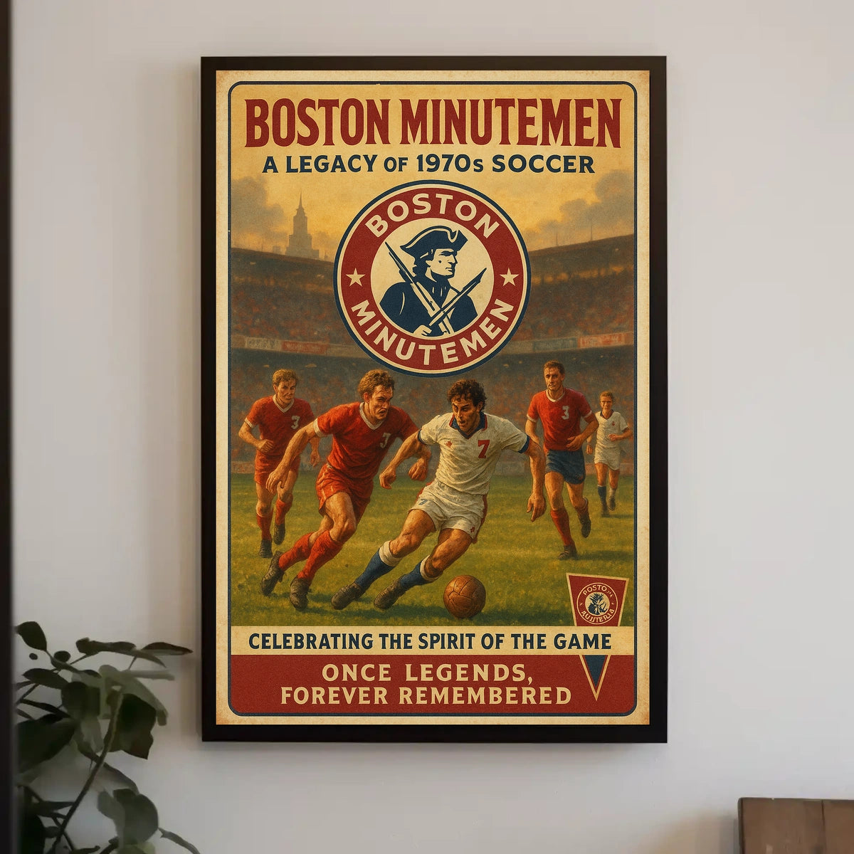 Boston Minutemen A Legacy of 1970s Soccer Poster