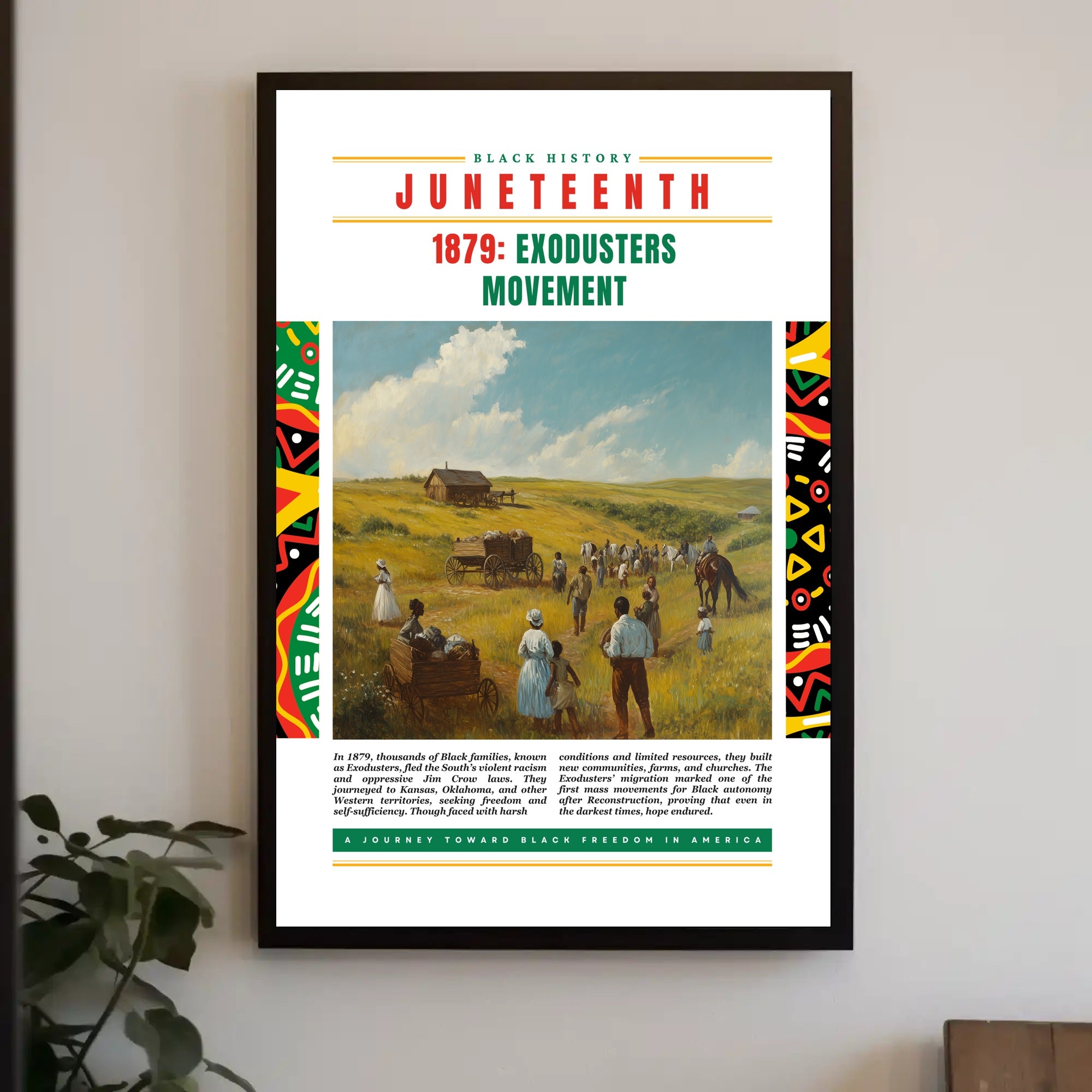 Juneteenth Exodusters Migration Commemoration Cultural or Heritage Poster