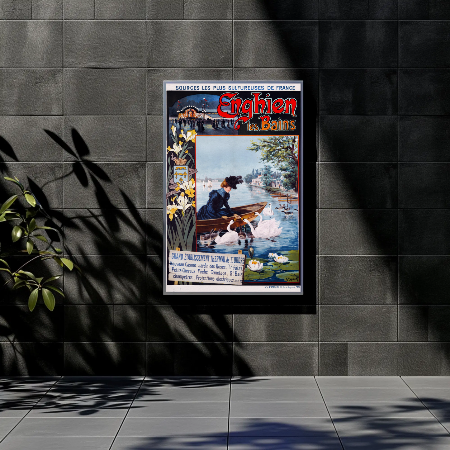 Enghien les Bains Vintage Poster