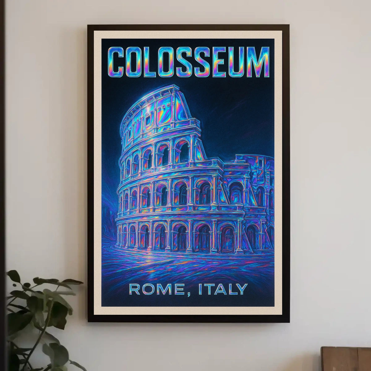 Colosseum Neon Dreams: Modern Art Poster