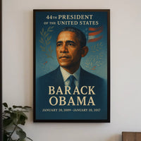 Obama Inspirational Leadership Historical Presidential Poster