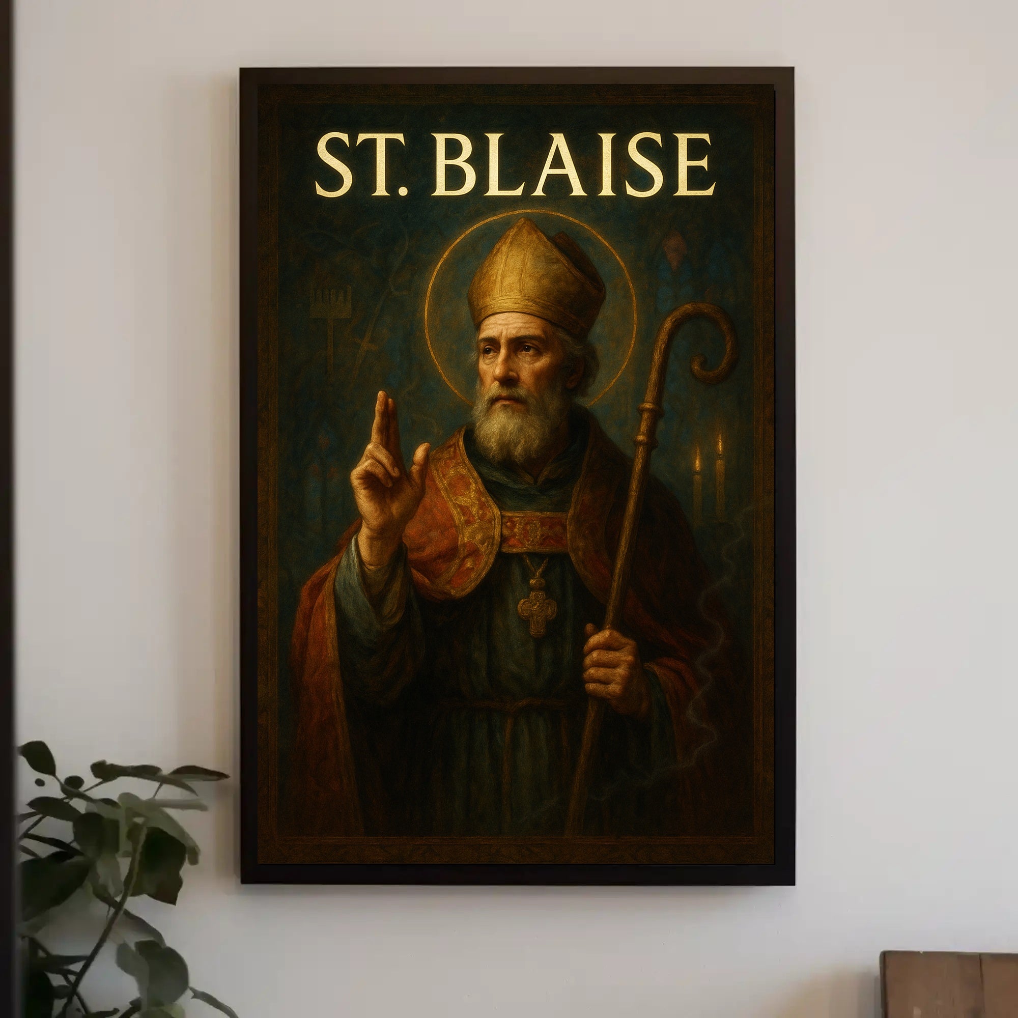 Saint Blaise Religious Art Masterpiece Cultural or Heritage Poster PosterGoat