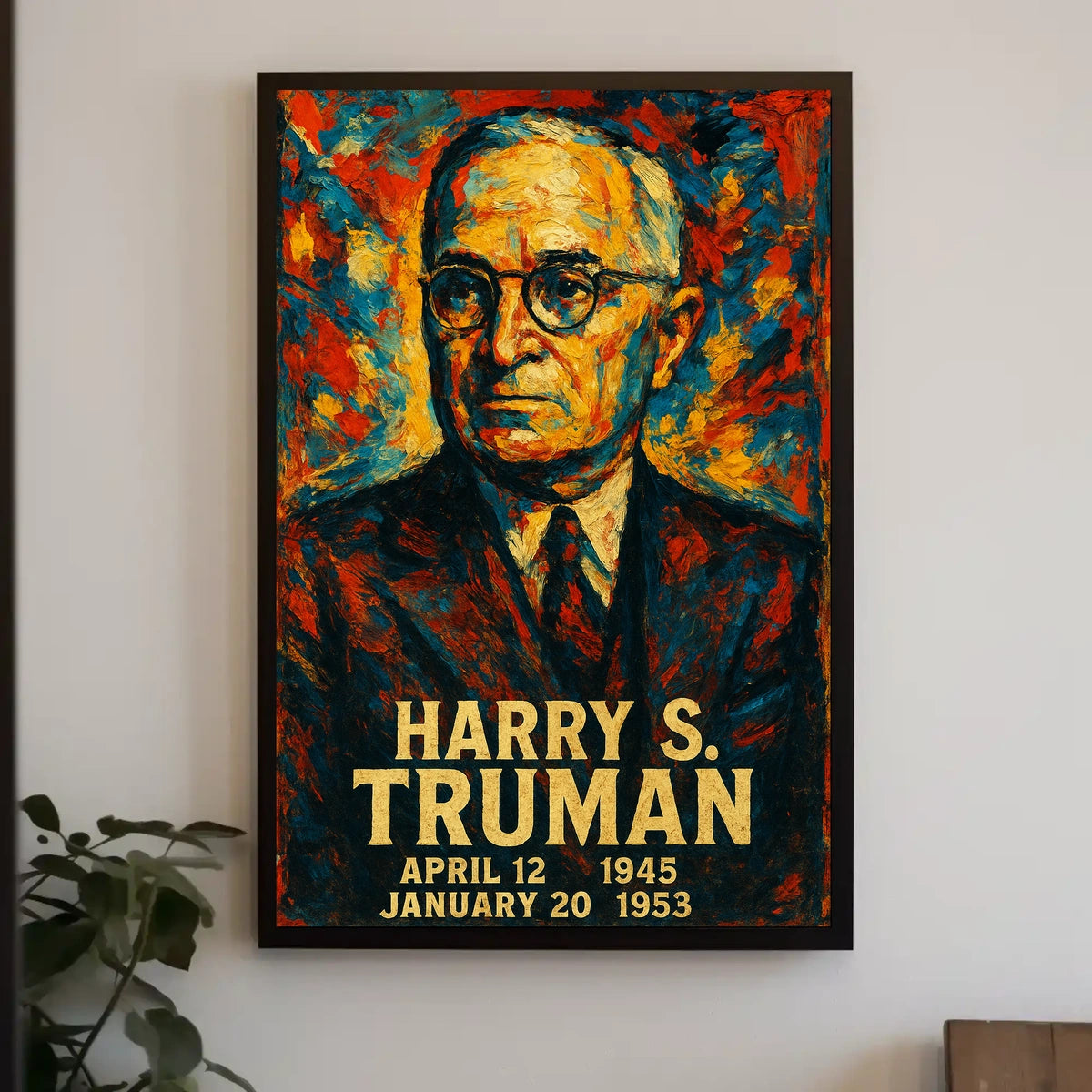 Harry S. Truman 33rd President of the United States Glitch Hop Art Poster